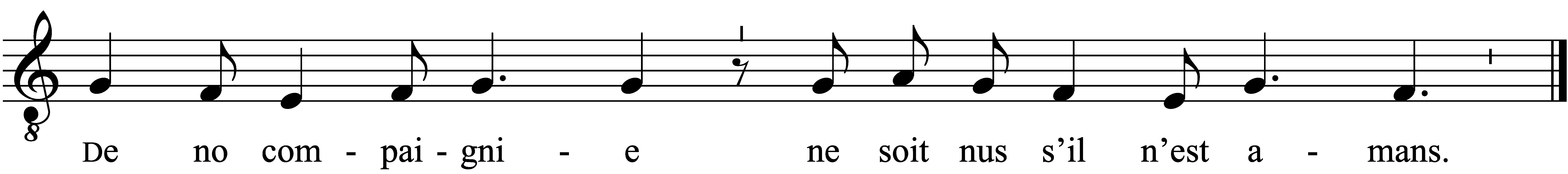 Refrain musical notation